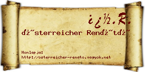Österreicher Renátó névjegykártya
