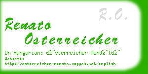 renato osterreicher business card